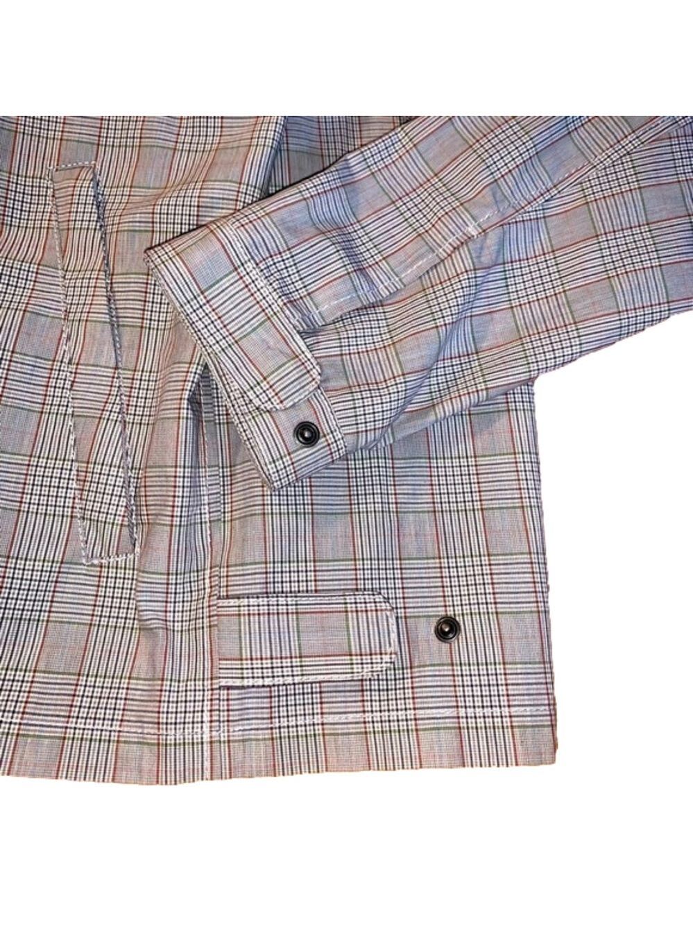 NWT French Connection Vintage Retro Mens Plaid Lined Golf Jacket Zip Front Coat - Picture 8 of 10